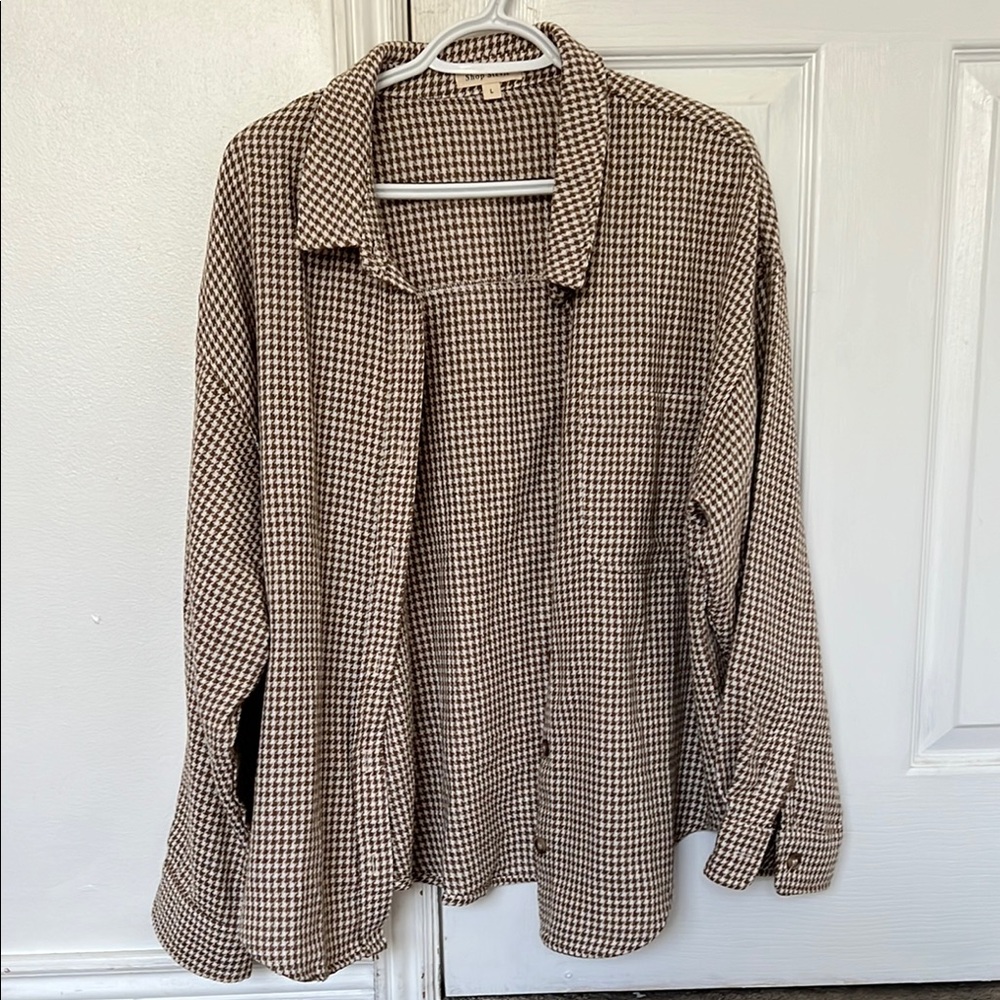 Stevie Hender Houndstooth Cardigan - Black and Cream